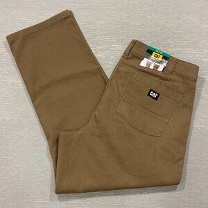 Caterpillar Utility Work Pants Mens 38 x 30 Brown Flex Waistband Cell Pocket